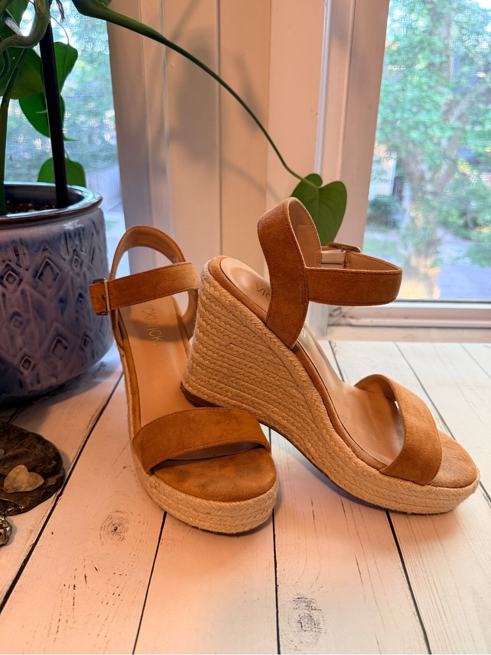 Vicki Vicki | Tan Espadrille Wedge Sandals - Picture 2 of 11